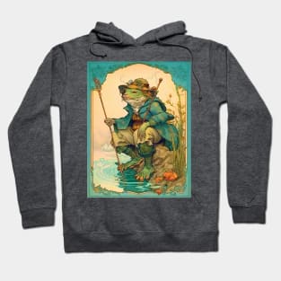 Art Nouveau Westernized Japanese Kappa Fisherman Hoodie